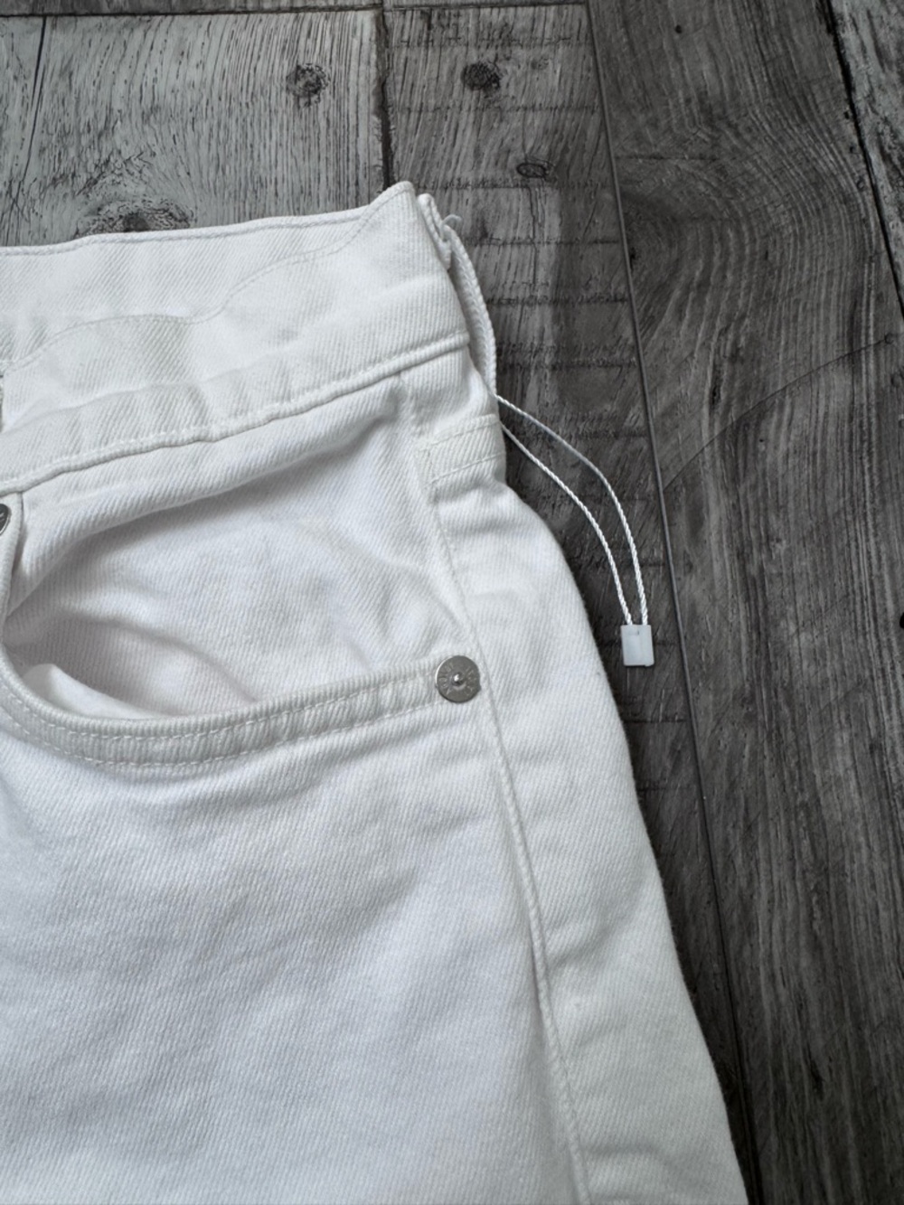 Agolde Women’s Nico High Rise Jeans White Denim Button Fly 25 - Picture 7 of 10